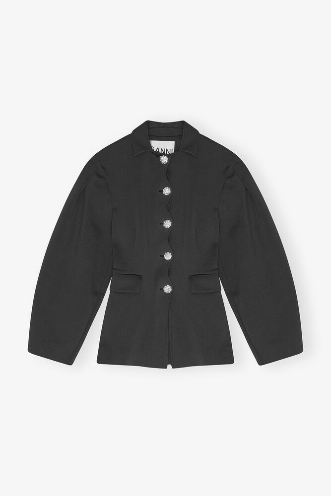 Black Structured Blazer, Phantom