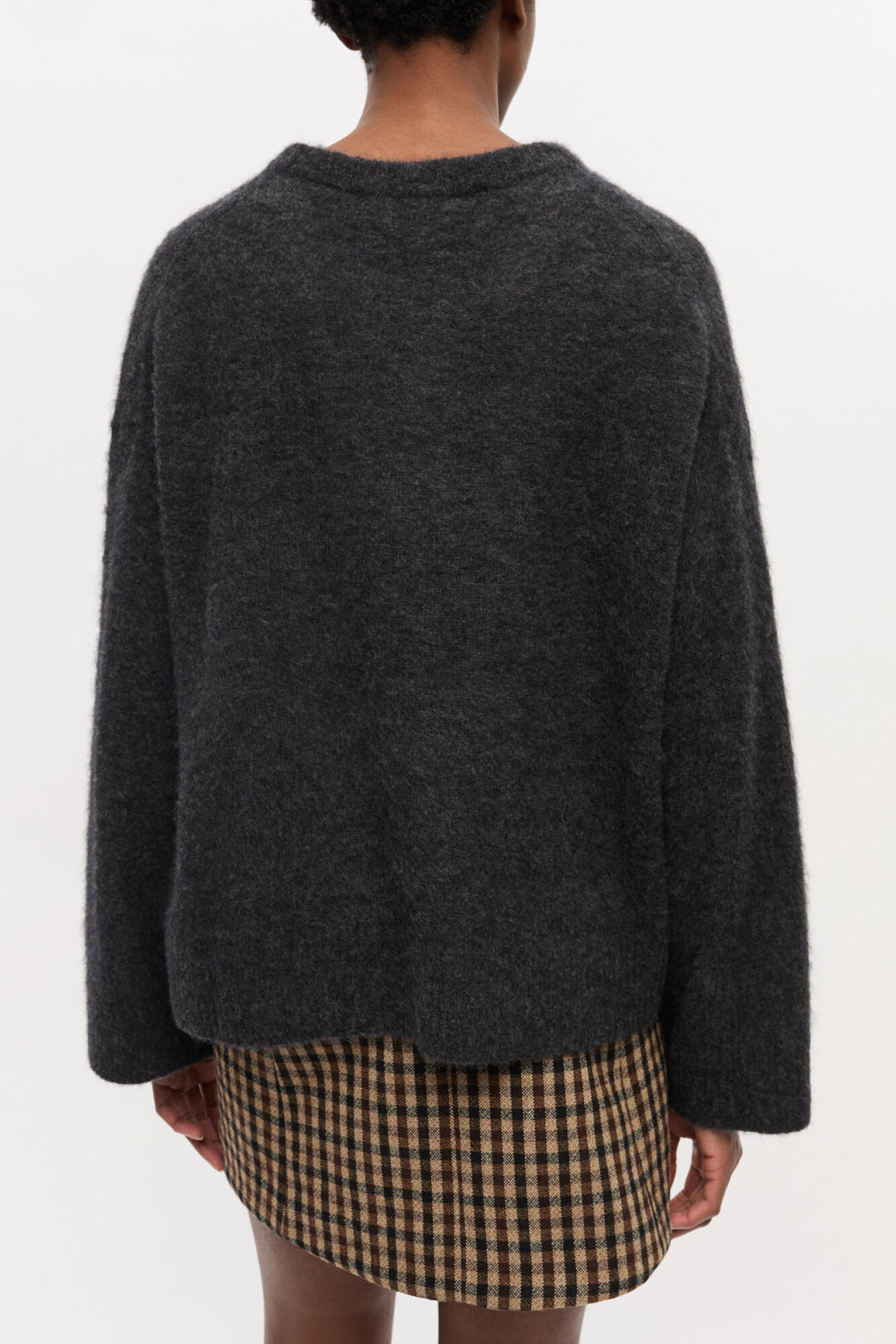 Black Banana Graphic Jumper, Alpaca, in colour Phantom - 7 - GANNI