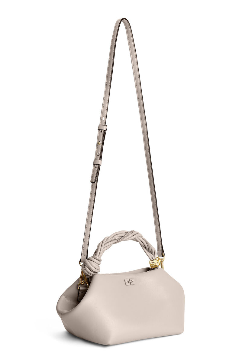 Light Grey Small GANNI Bou Bag, Polyester, in colour Oyster Gray - 7 - GANNI