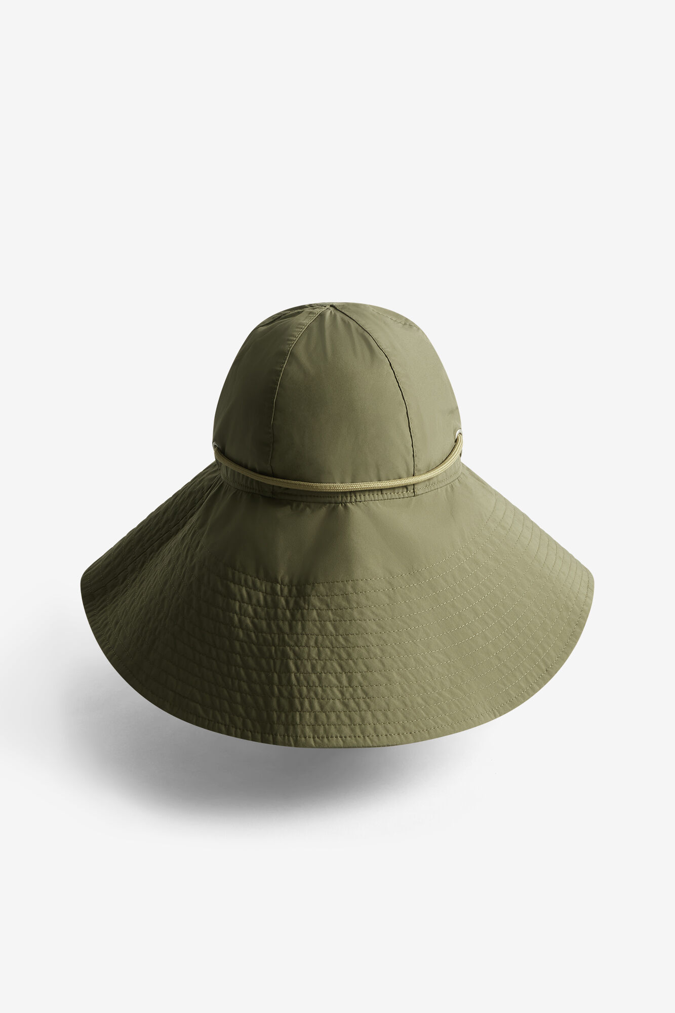 Wasserfester Bucket Hat, Recycled Polyester, in colour Military Olive - 3 - GANNI