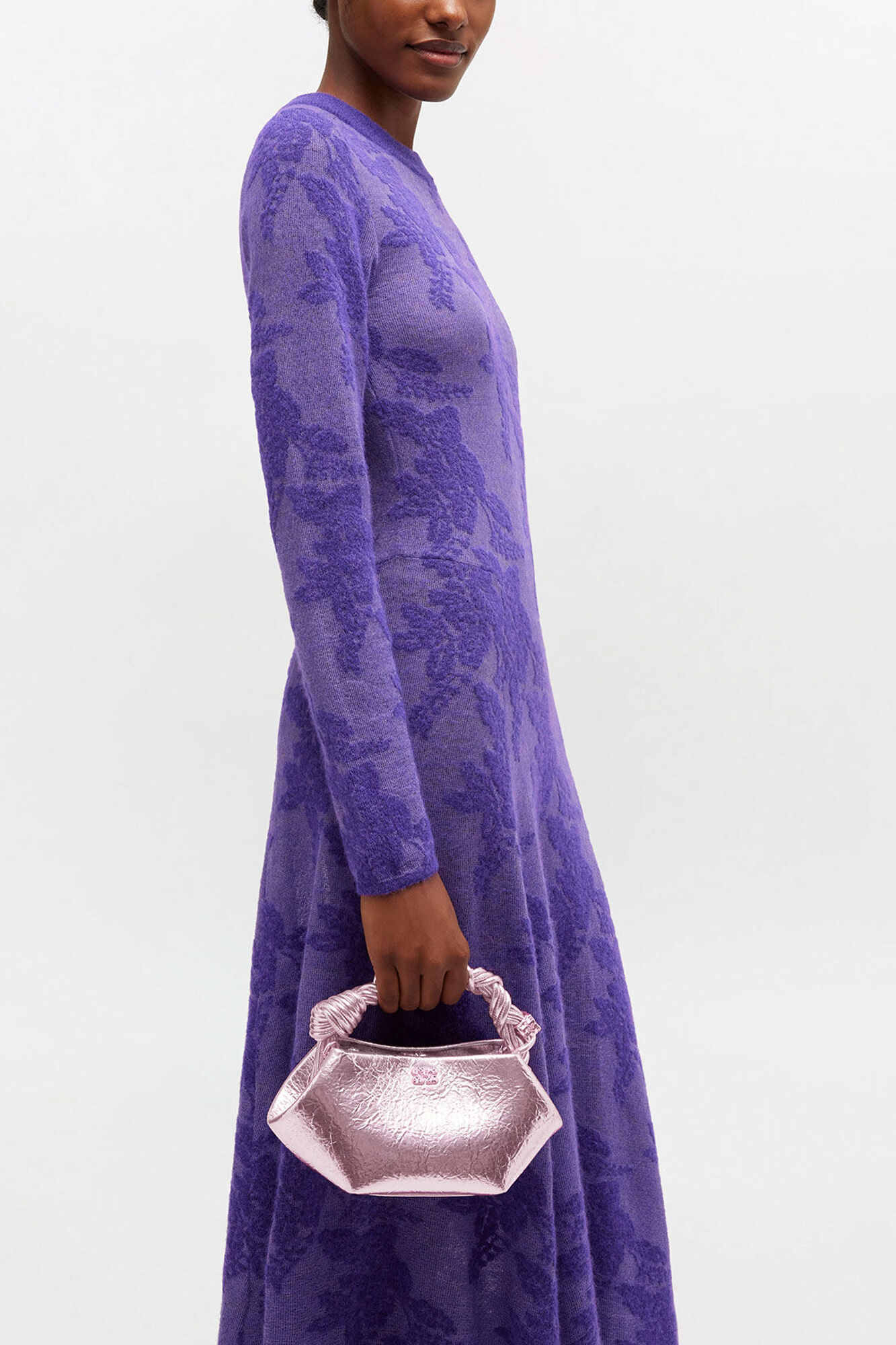シルバー ミニ GANNI Bou メタリック バッグ Silver Pink Metallic Mini Bou Bag | GANNI US