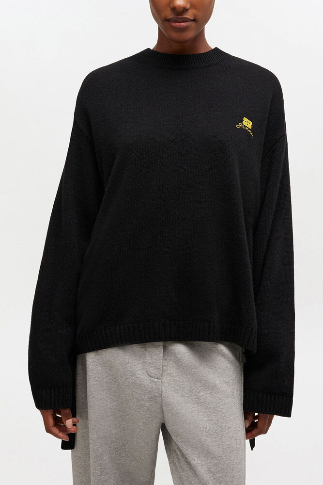 Wool Mix Jumper, Black