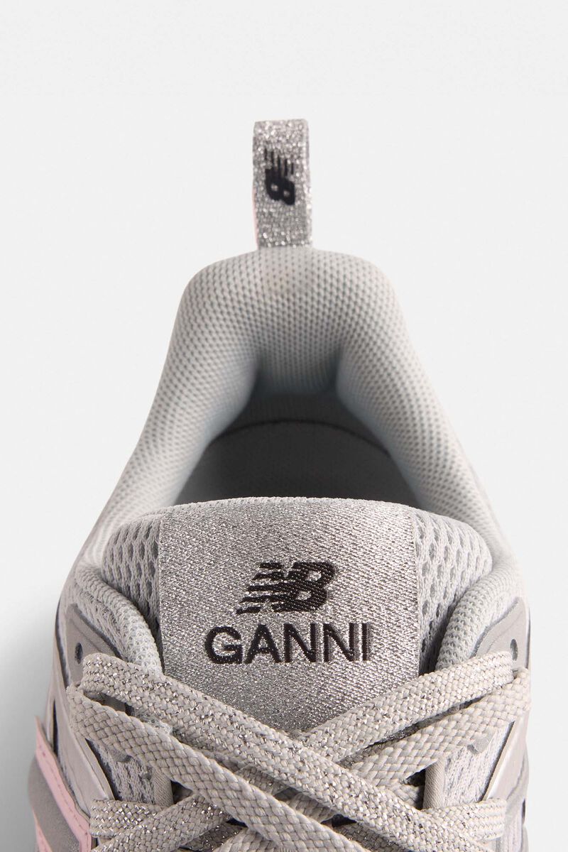 GANNI x New Balance Silver and Pink FFT Trainers, Recycled Polyester, in colour Silver Pink - 9 - GANNI