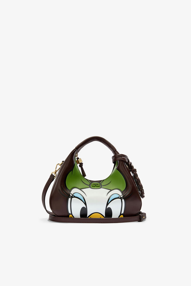 Daisy Duck brun mini Hobo taske, Seal Brown