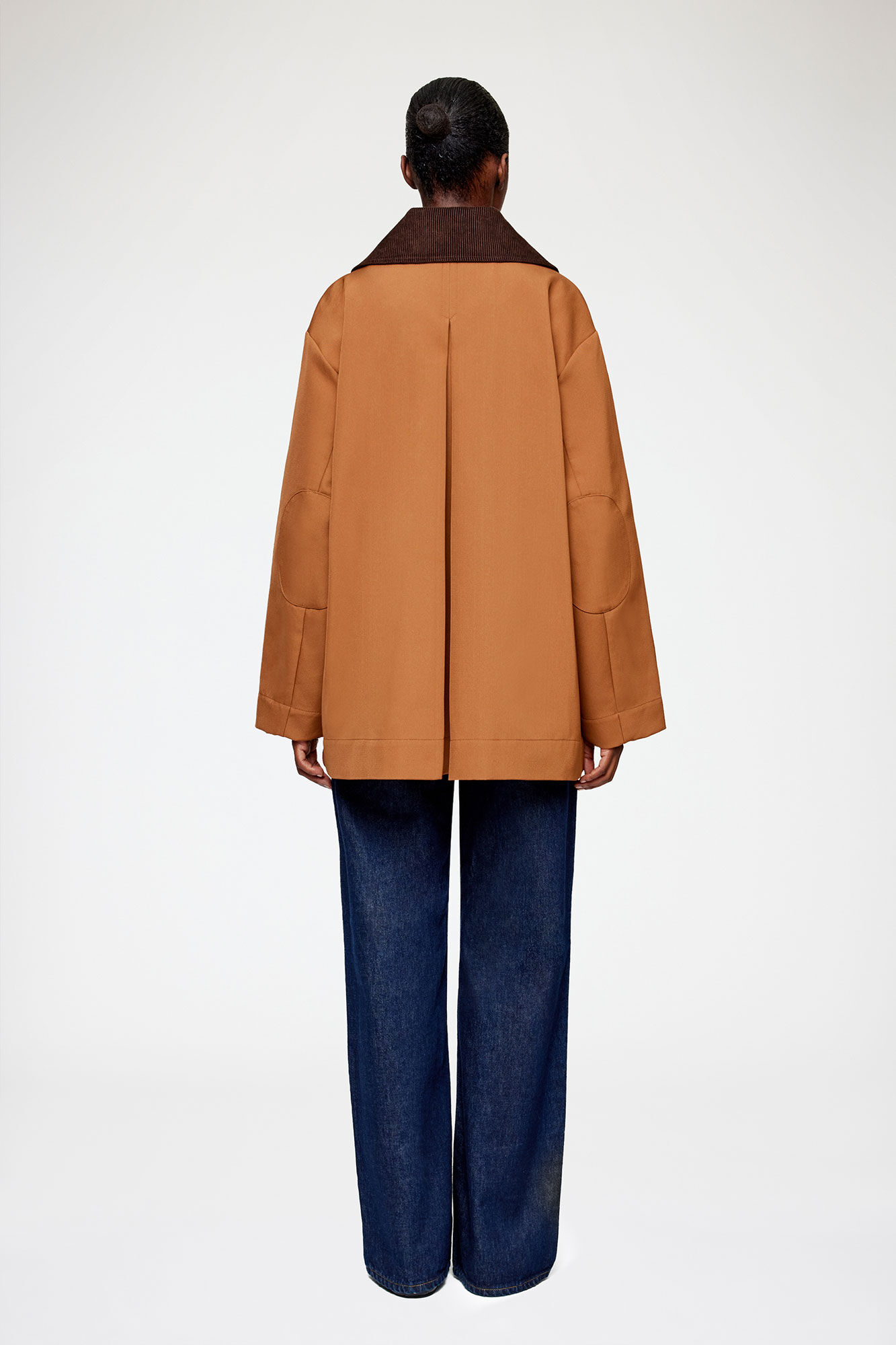 Cinnamon Swirl Jacket in Brown Twill | GANNI (Global) TH