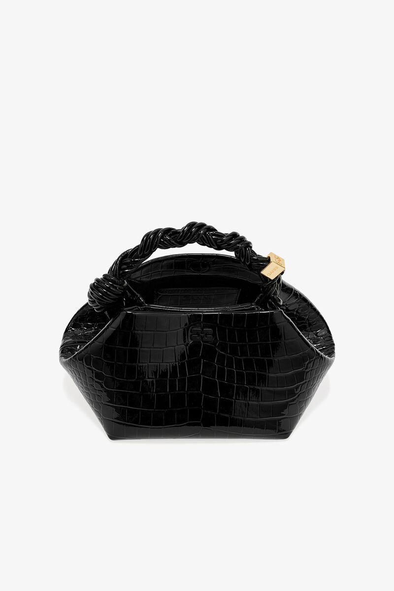 Black Small GANNI Bou Bag, Polyester, in colour Black - 3 - GANNI