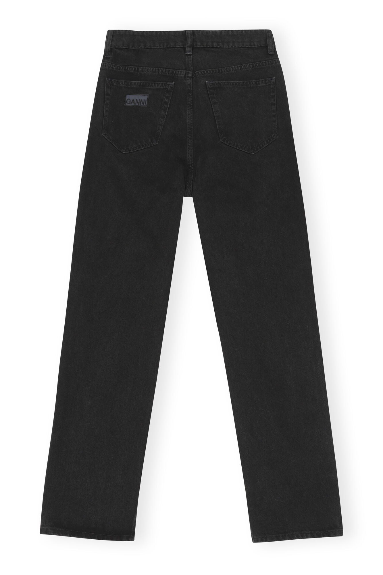Rigid Denim Rigid Denim Figni, Cotton, in colour Washed Black/Black - 3 - GANNI