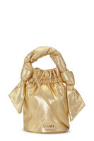 Gold Occasion Top Handle Bag, Polyester, in colour Gold - 1 - GANNI