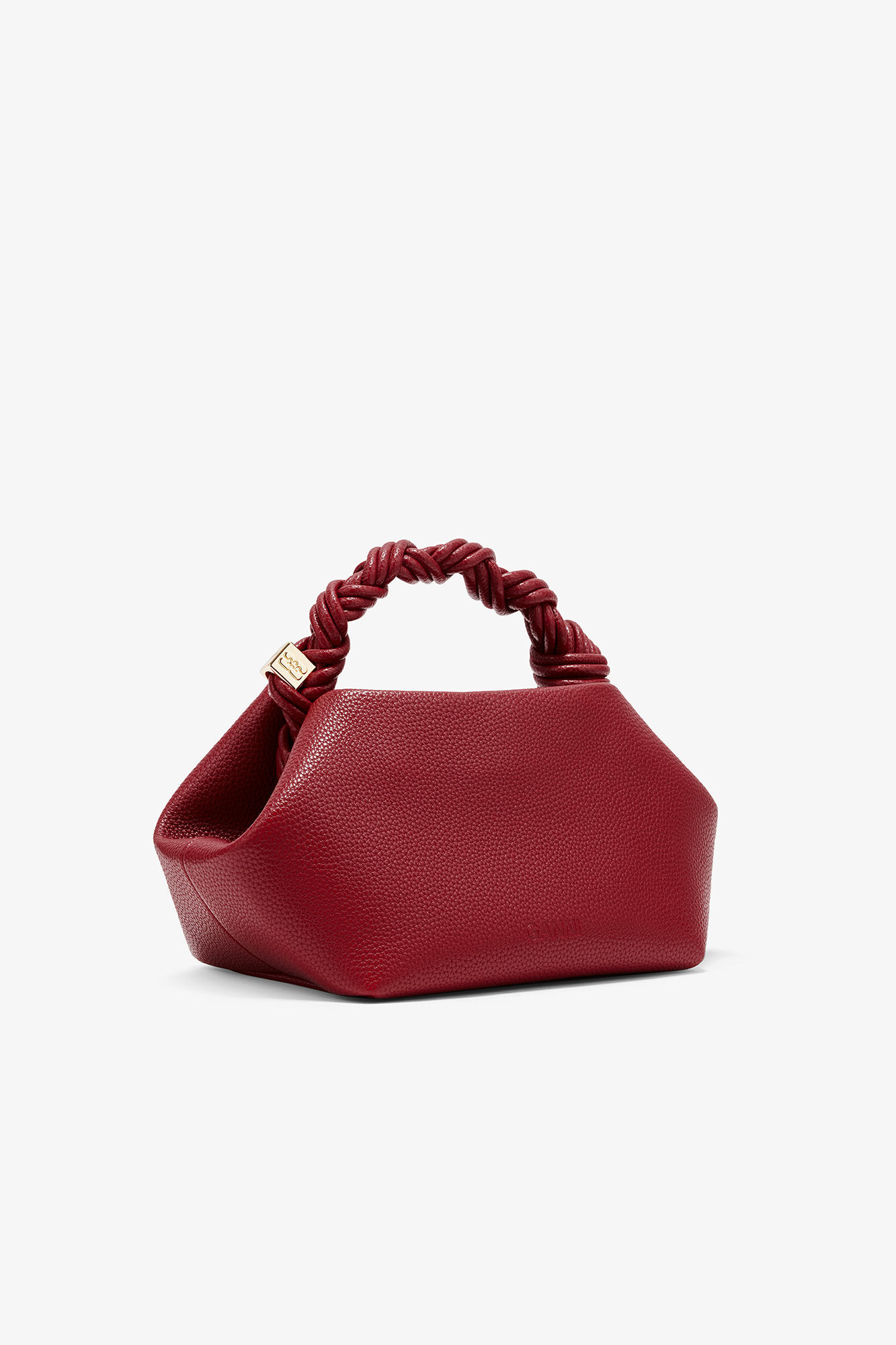 Red Grained Small Bou Bag, in colour Red Dahlia - 2 - GANNI