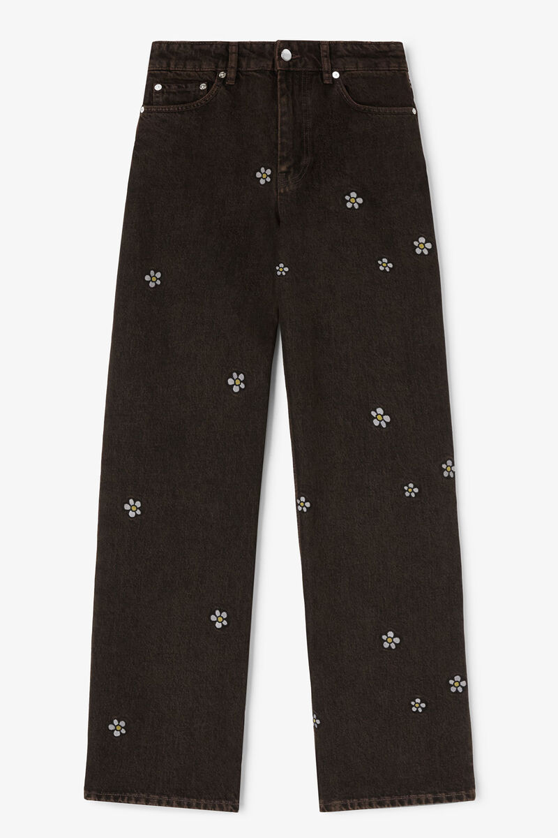 Kajsa Anka Izey jeans, Organic Cotton, in colour Chicory Coffee - 1 - GANNI