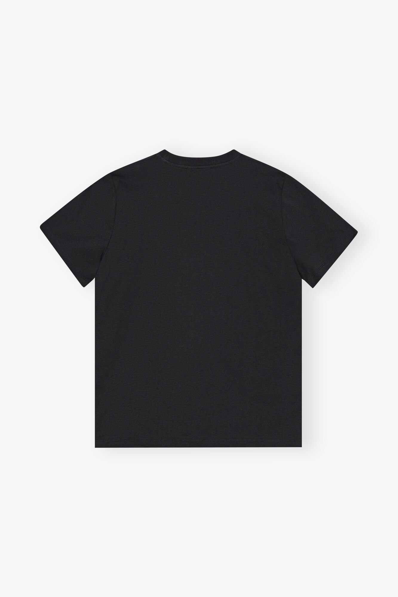 Black Basic Jersey Moonlight Relaxed T-shirt, Cotton, in colour Phantom - 2 - GANNI