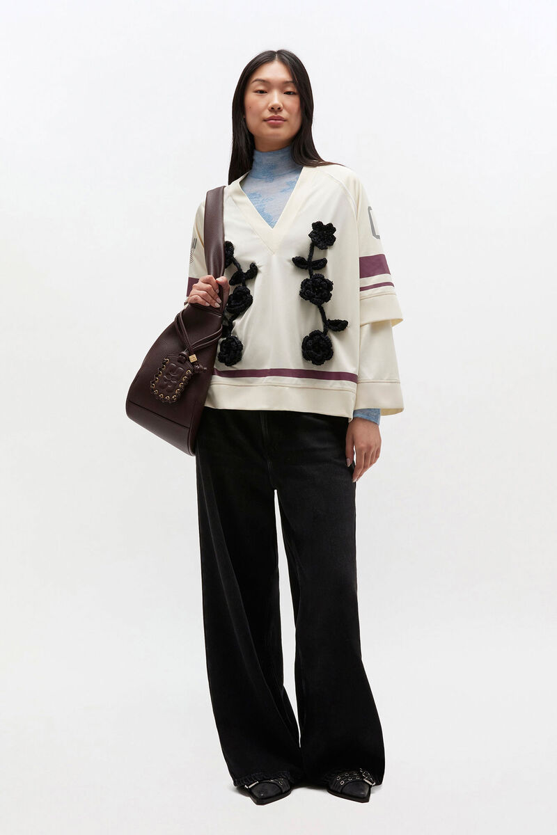 Black Washed Baggy Jeans, Organic Cotton, in colour Black Washed - 2 - GANNI