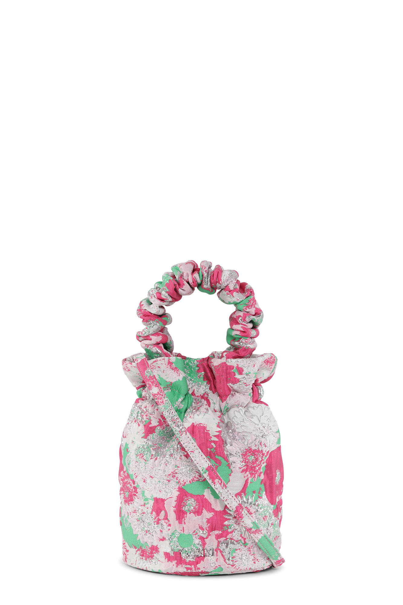Sugar Plum 3D Jacquard Strap Dress | GANNI US