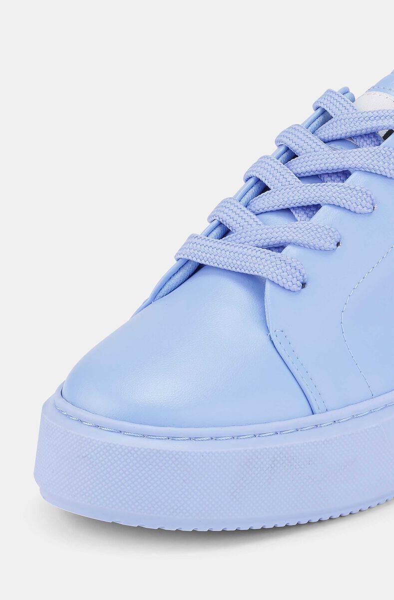 Sporty Sneakers, Vegan Leather, in colour Placid Blue - 3 - GANNI
