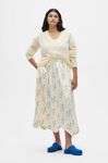 Satin Midi Skirt, Elastane, in colour Floral Rutabaga - 1 - GANNI