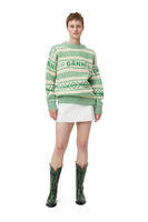 Pullover aus grüner Wool, Organic Wool, in colour Egret - 1 - GANNI