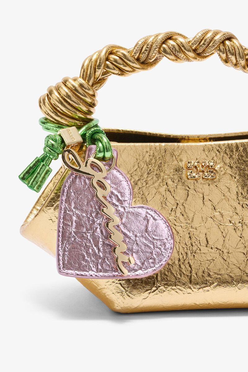 Heart Mirror in Metallic, in colour Silver Pink - 3 - GANNI