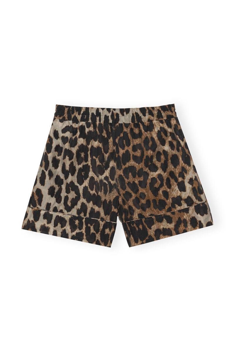 Mini short Leopard, Polyester, in colour Maxi Leopard - 1 - GANNI