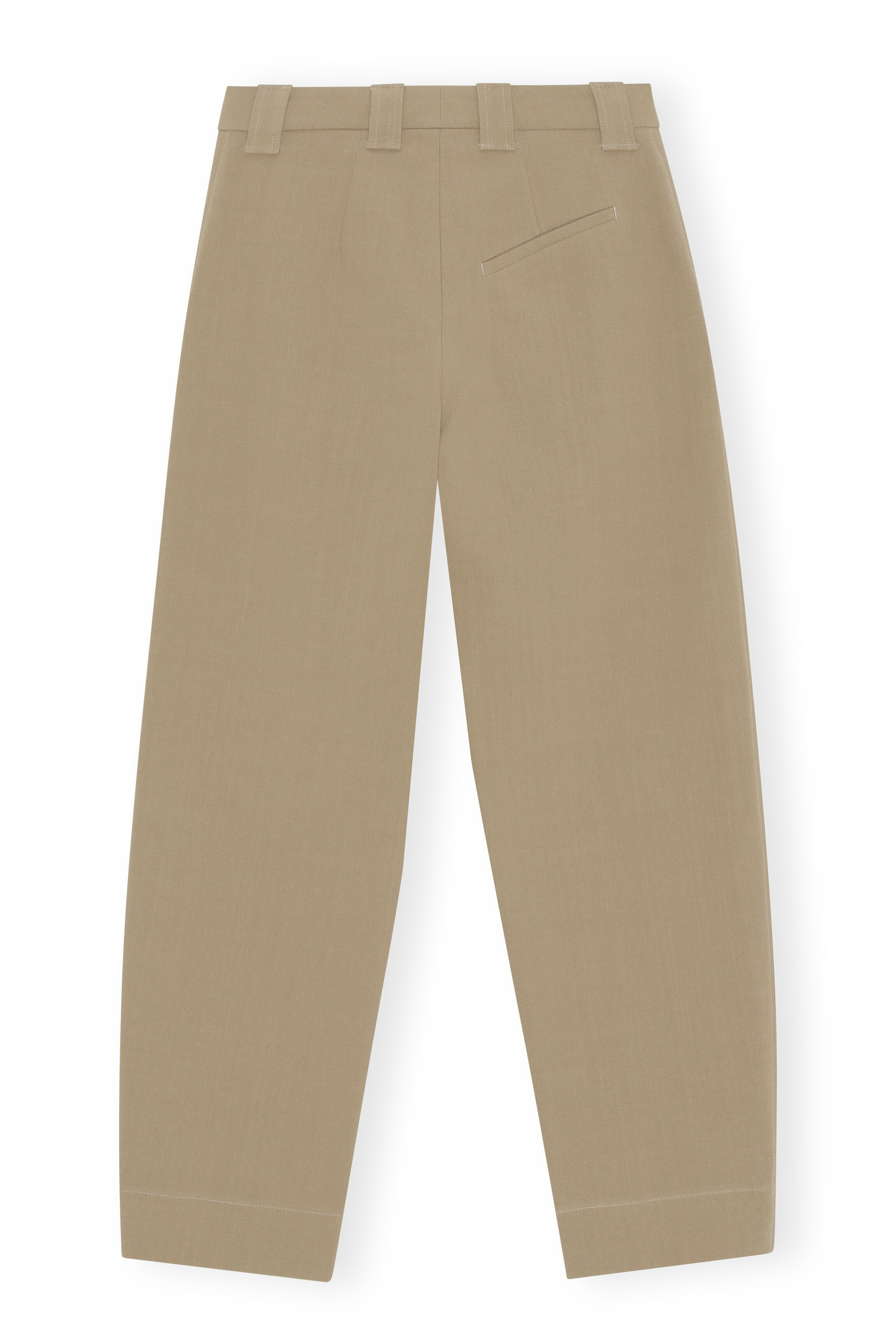 Petrified Oak Cotton Suit Trousers  GANNI US