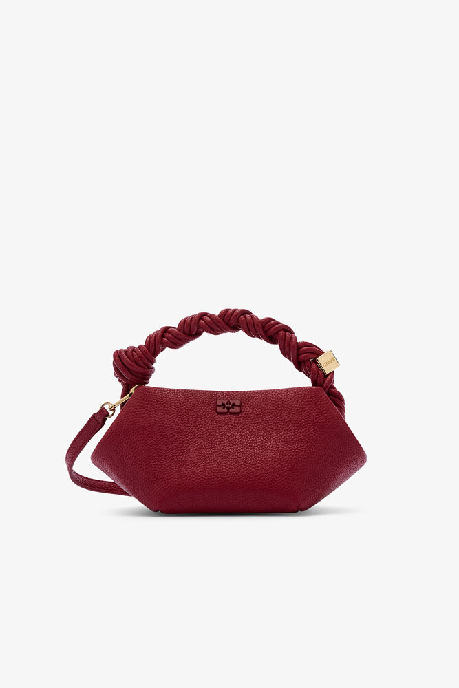 Grained Mini Bou Bag, Red Dahlia