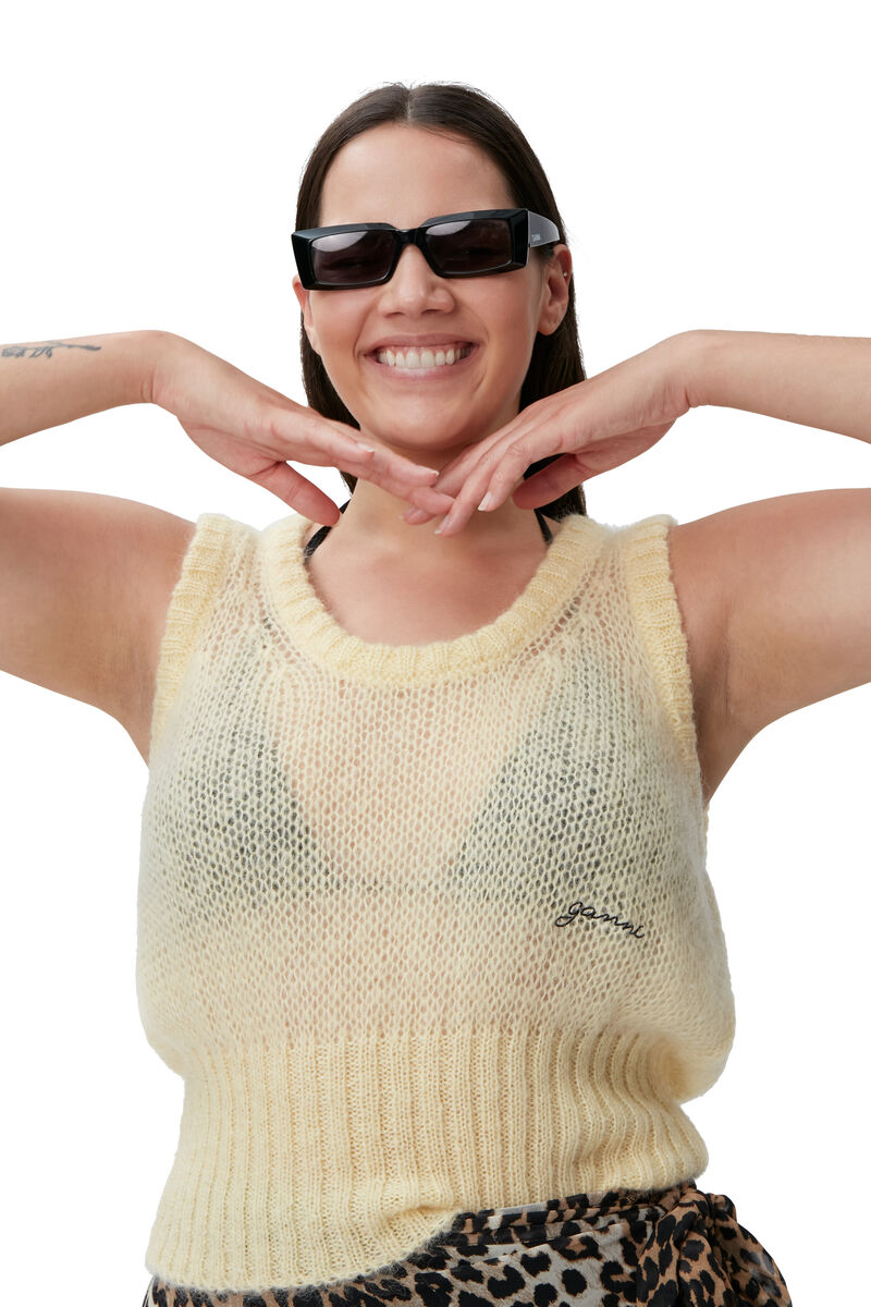 Ullvest, Merino Wool, in colour Flan - 5 - GANNI