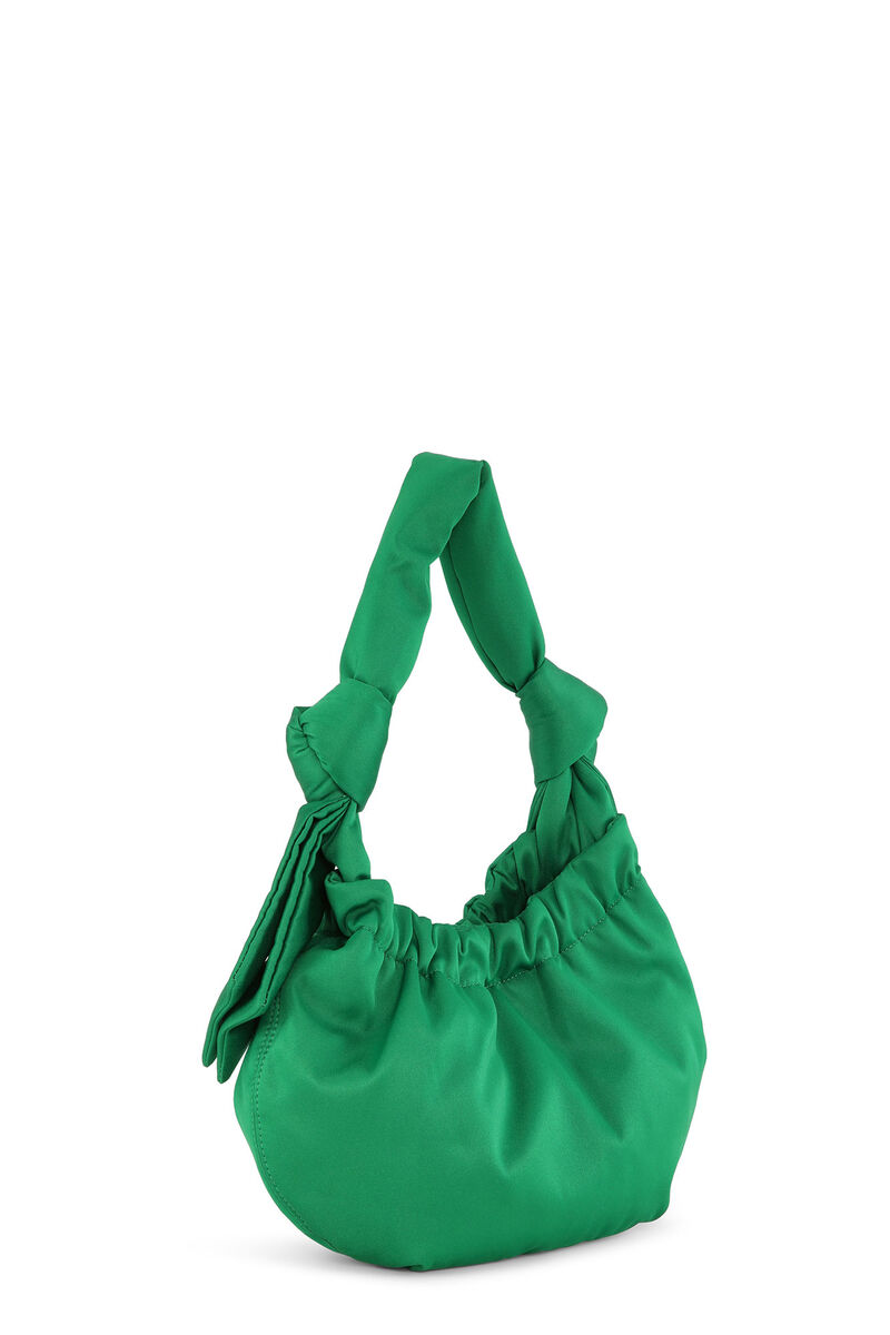 Occasion Small Hobo Bag, Polyester, in colour Kelly Green - 2 - GANNI