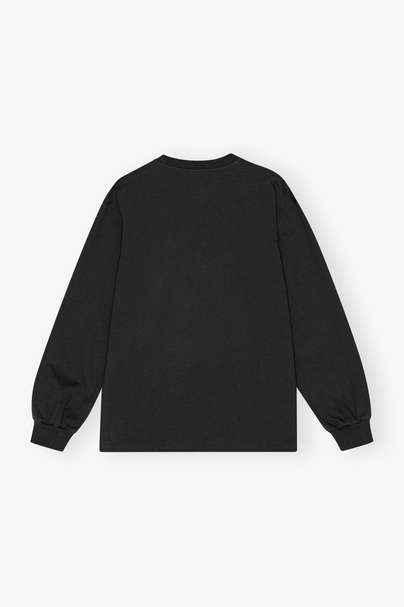 Black Rose Graphic Sweatshirt, Organic Cotton, in colour Phantom - 2 - GANNI