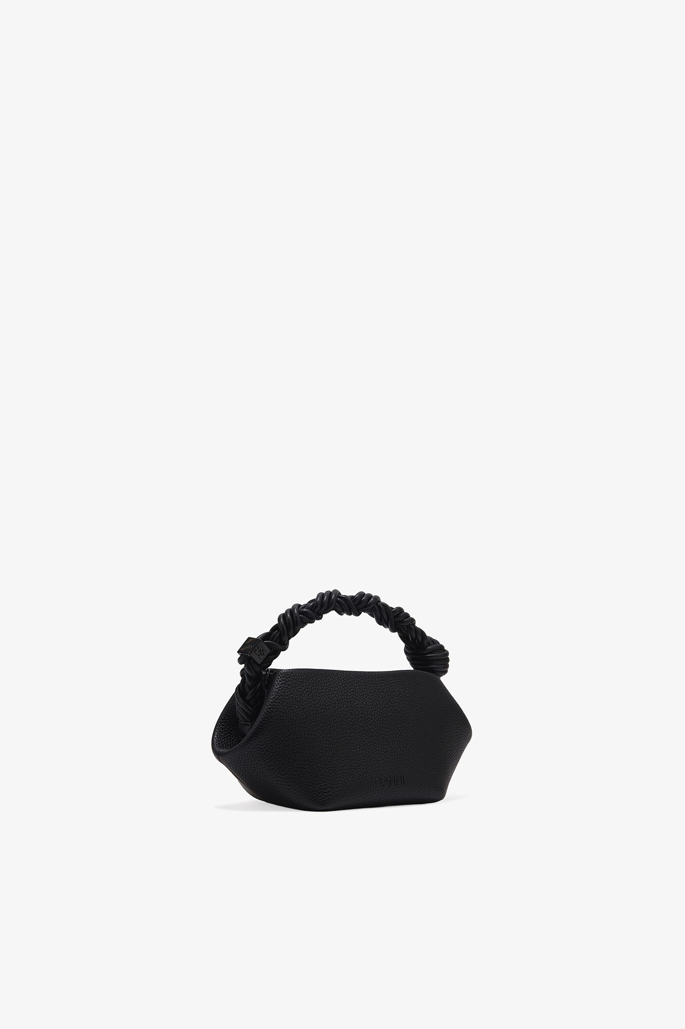 Black Grained Mini Bou Bag, Recycled Polyester, in colour Black - 2 - GANNI