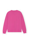 Stamp University Of Love Sweatshirt, Cotton, in colour Phlox Pink - 2 - GANNI