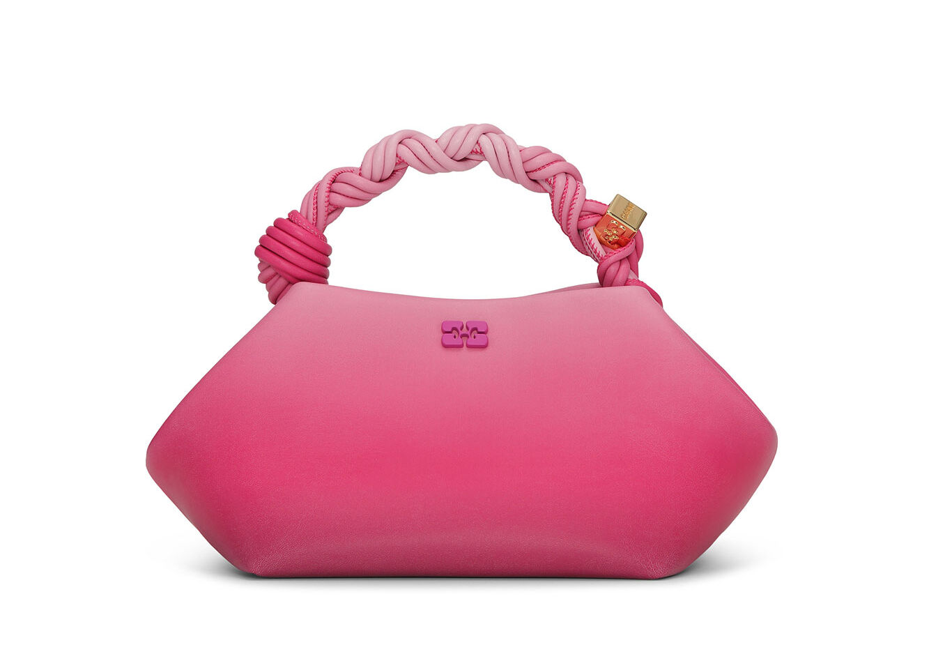 Pink Gradient Small GANNI Bou Bag, Polyester, in colour Hot Pink - 1 - GANNI