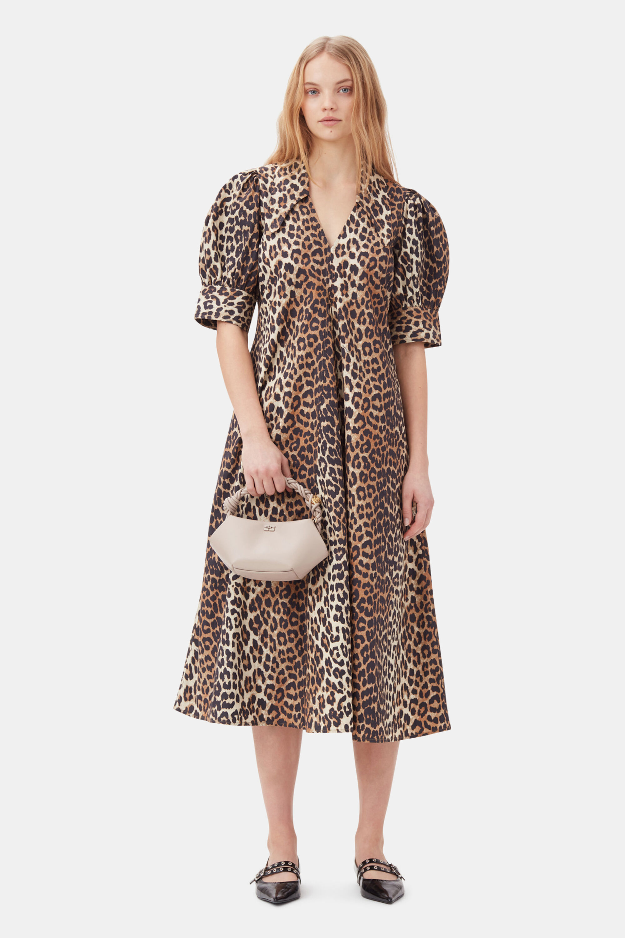 ganni tiered midi dress GANNI White & Black Polka-dot Ruffled Midi Dress UK 8 EU 36 Tiered Fri Hospices of Hope