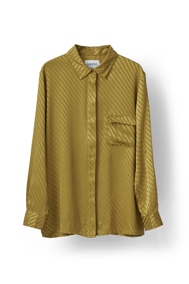 Garcia Shirt, in colour Plantation - 1 - GANNI