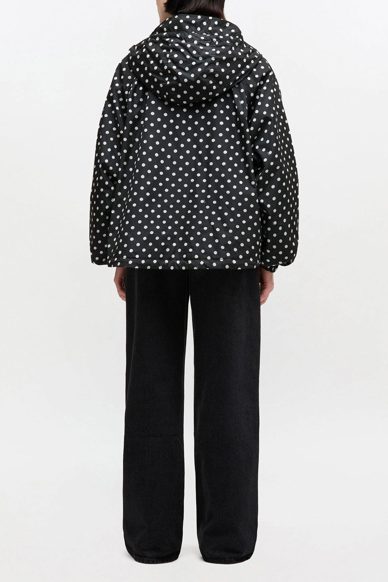 Printed Nylon Jacket, Recycled Polyamide, in colour Black - 2 - GANNI