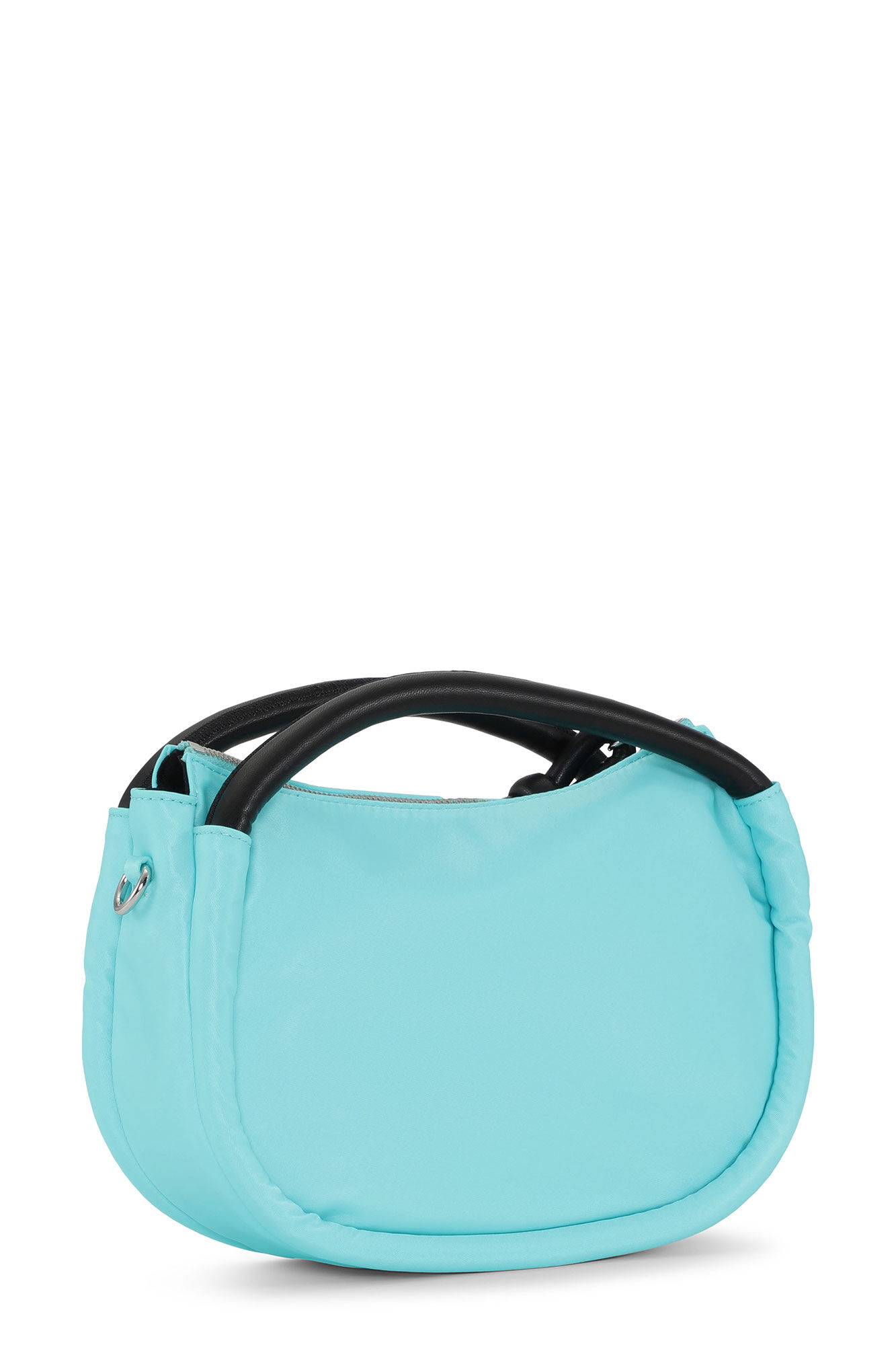 Knot Mini Bag, Nylon, in colour Blue Curacao - 2 - GANNI