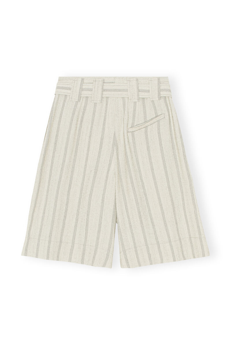 Long Shorts, Polyester, in colour Phantom Stripe - 2 - GANNI