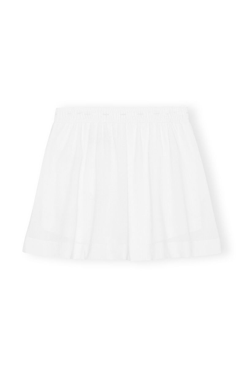 GANNI X Prince Active Mesh Mini Skirt, Elastane, in colour Bright White - 2 - GANNI