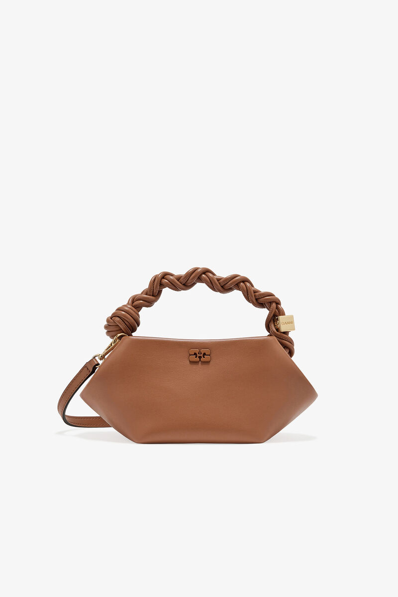 Caramel Mini GANNI Bou Bag, Polyester, in colour Caramel Café - 1 - GANNI