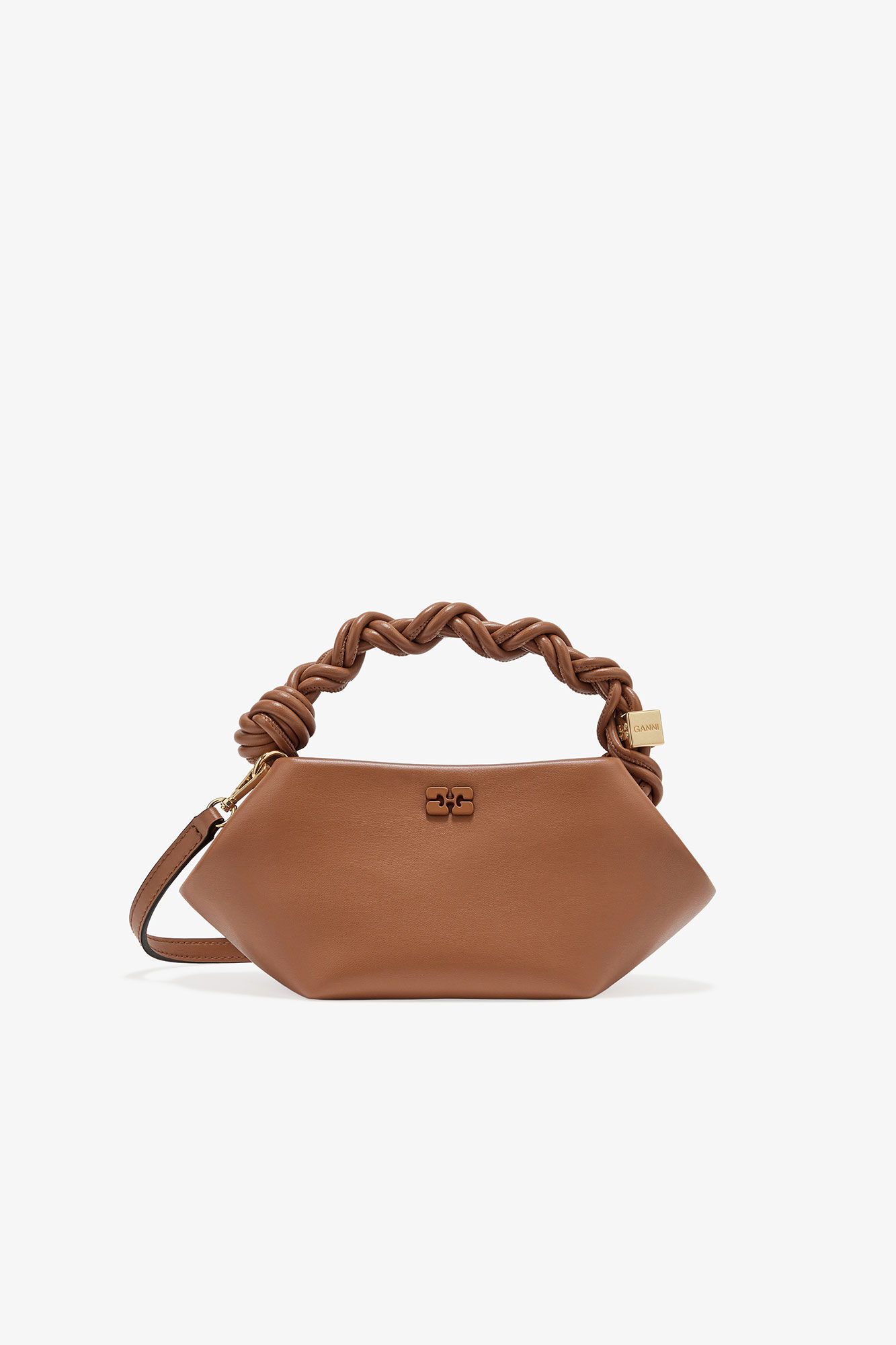 Caramel Mini GANNI Bou Bag, Polyester, in colour Caramel Café - 1 - GANNI