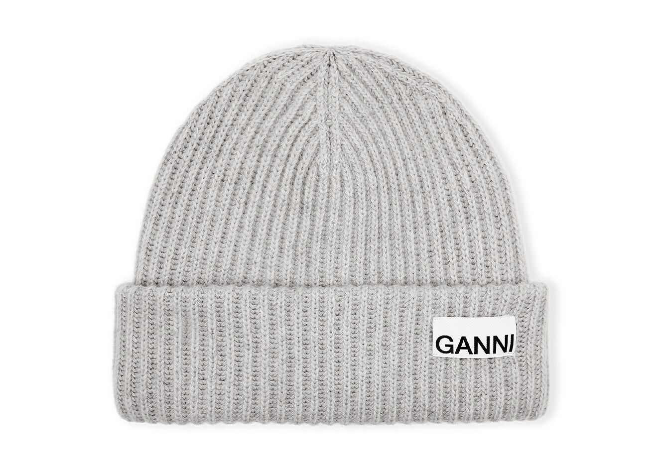Beanie aus recycelter Wolle, Polyamide, in colour Paloma Melange - 1 - GANNI