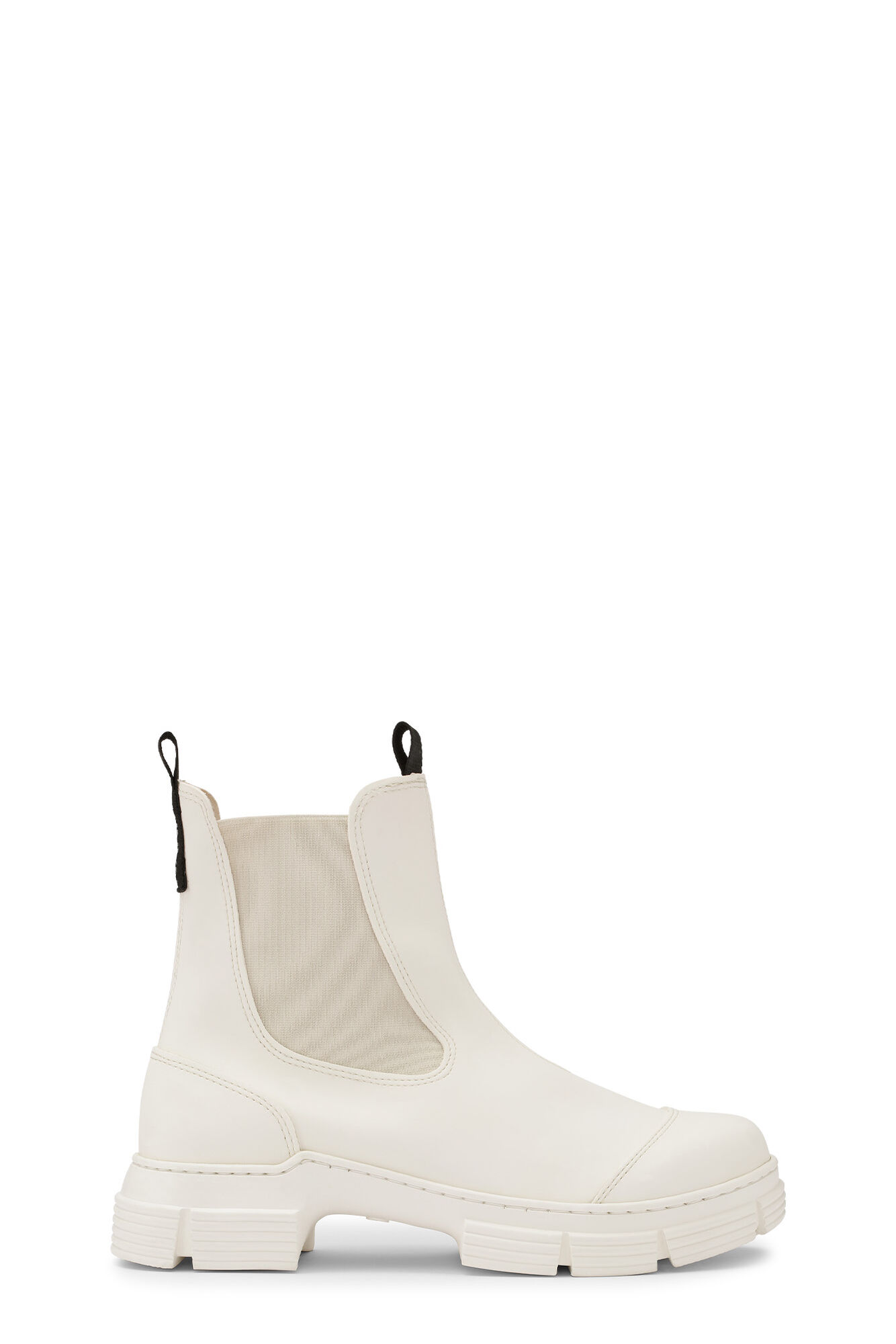City Boots, Recycled rubber, in colour Egret - 1 - GANNI