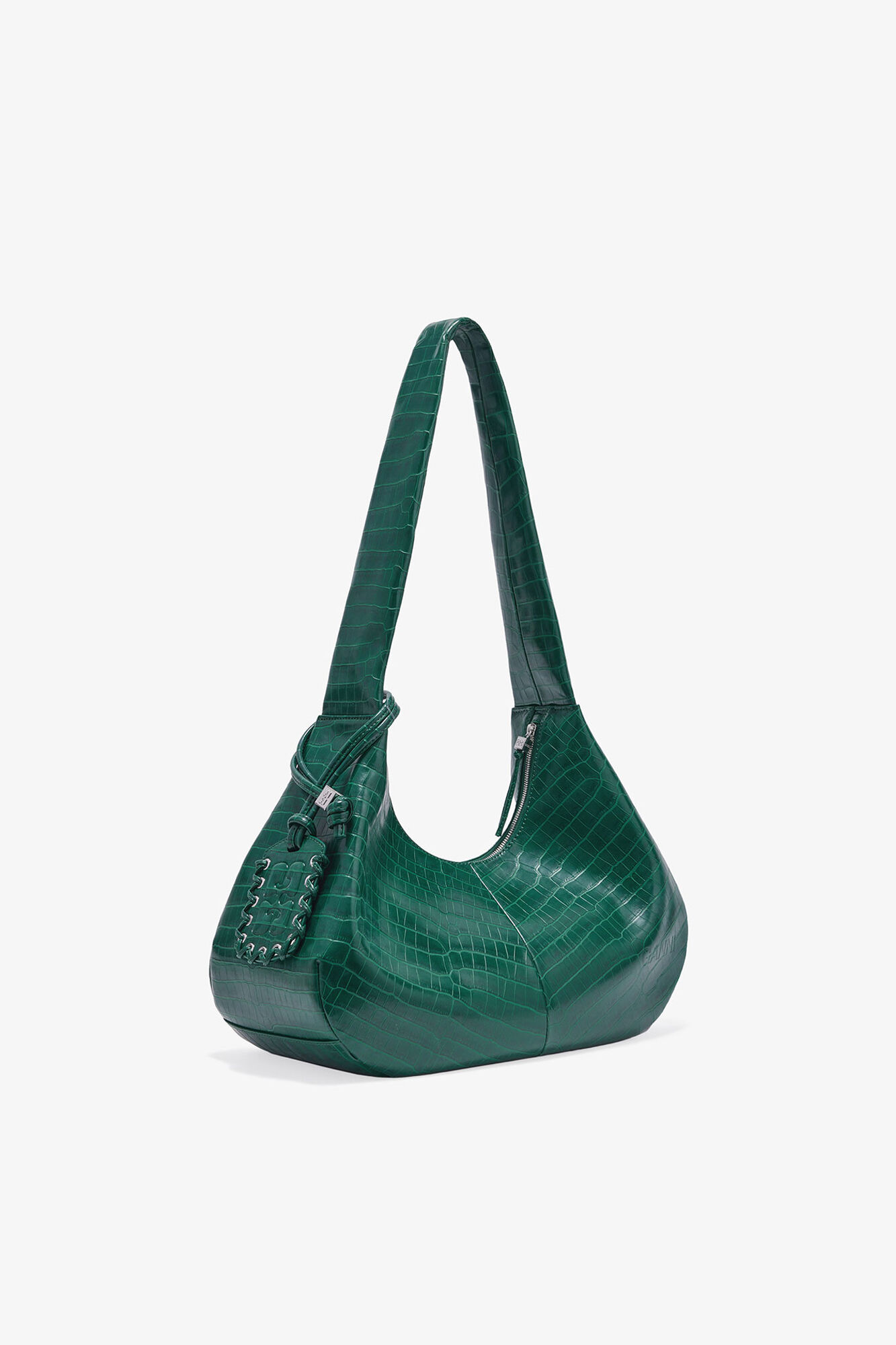 【GANNI】OCCASION TOP HANDLE BAG グリーン　美品 GANNI Green Bou Bag GANNI