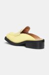 Slip-on loafers, Leather, in colour Pale Banana - 2 - GANNI