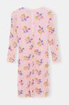 Ruched Mesh Mini Dress, Nylon, in colour Light Lilac - 2 - GANNI