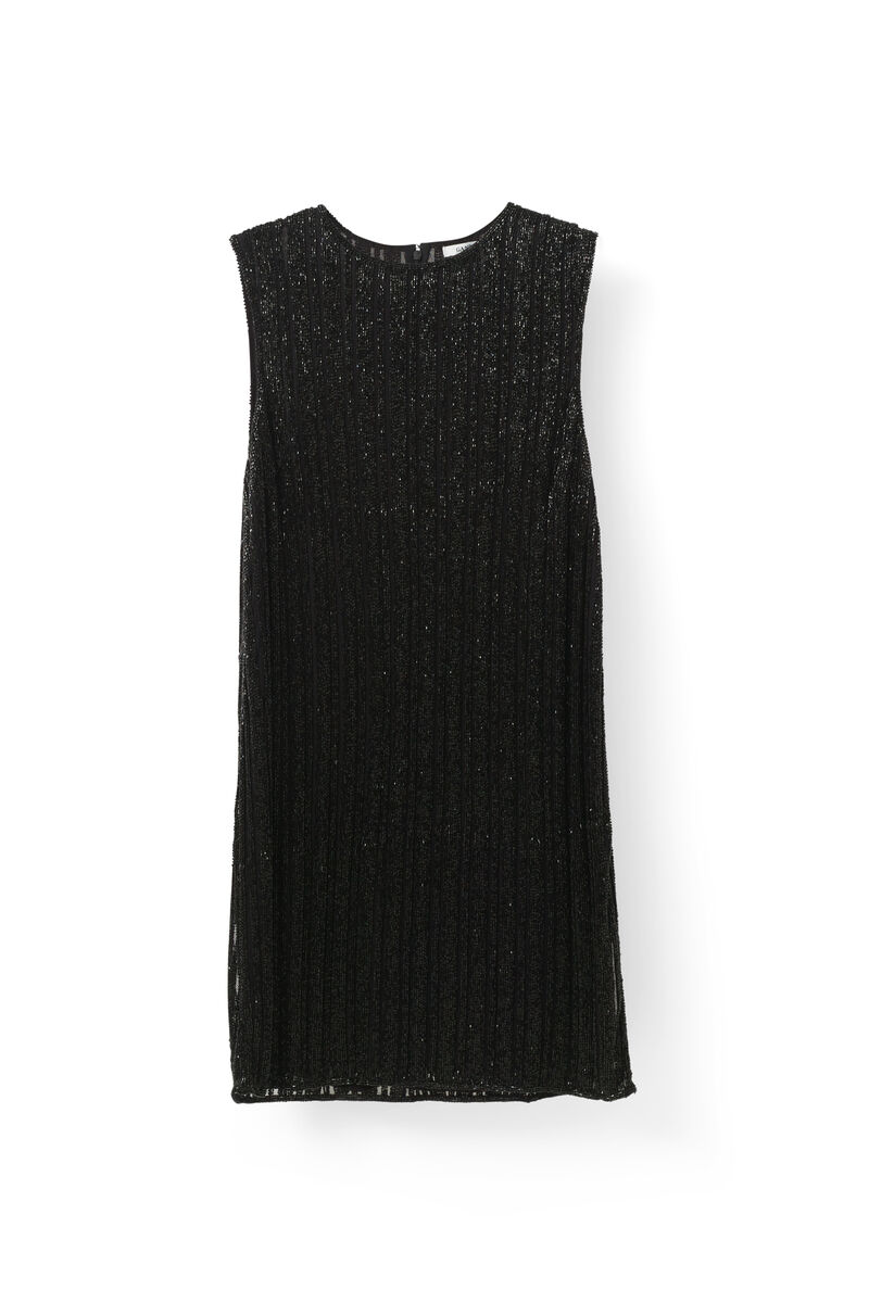 Humphrey Beads Dress, in colour Black - 1 - GANNI