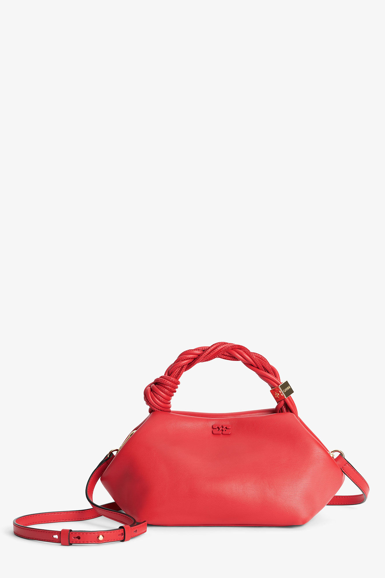 Red Small GANNI Bou Bag, Polyester, in colour Fiery Red - 6 - GANNI