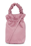 Occasion Occasion Ruched Top Handle Bag, Polyester, in colour Light Lilac - 3 - GANNI