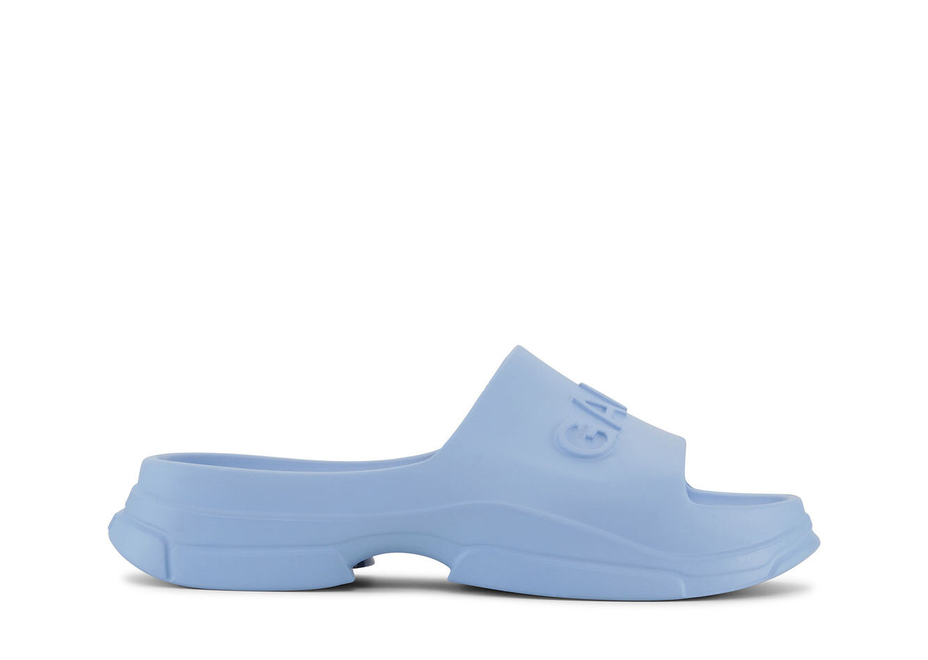 Blue Pool Slide Sandals , Acetate, in colour Baby Blue - 1 - GANNI