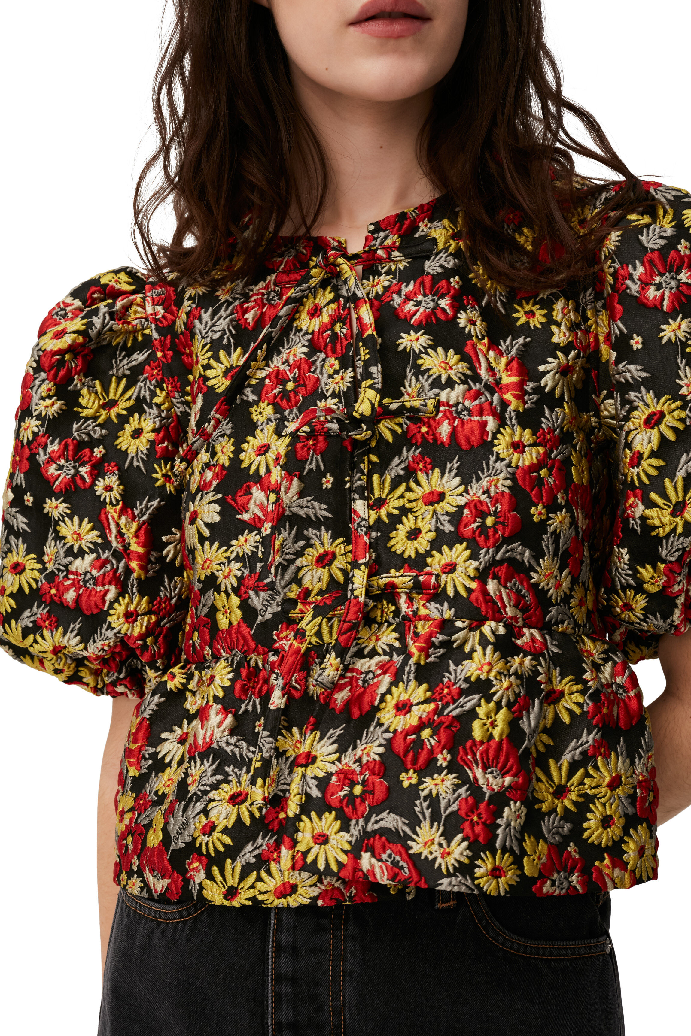 Ganni peplum top clearance