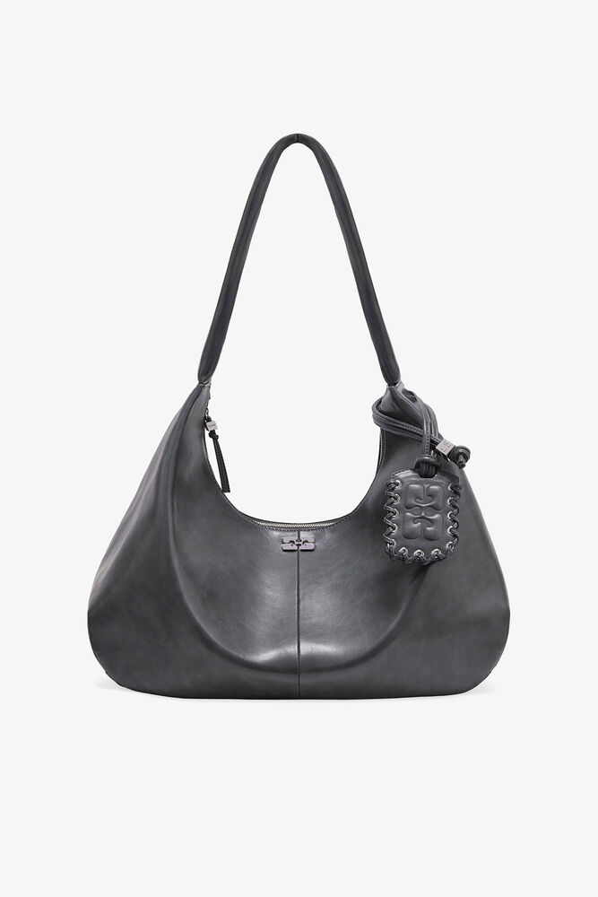 Steel Grey XXL Hobo Bag, Steal Grey