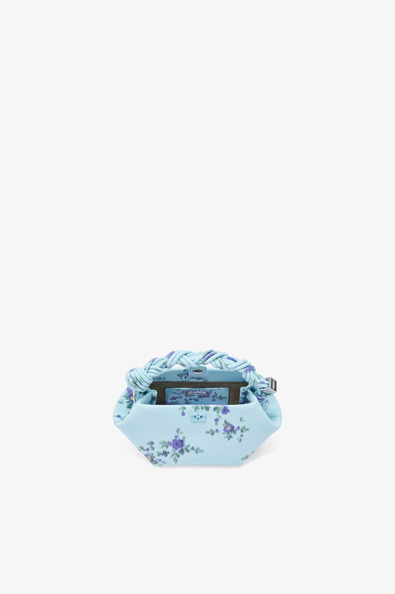 Iced Aqua Mini Bou Bag in Printed Blue | GANNI RO